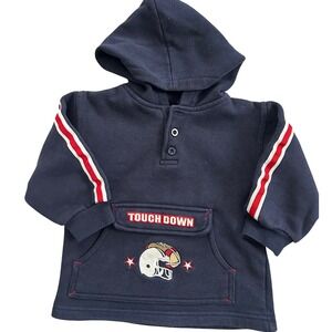 Urban Extreme Vintage Toddler Boys Navy Blue Football Hoodie Touch Down Size 18M